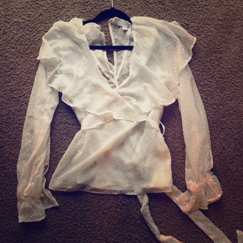 Top shop sheer lace top